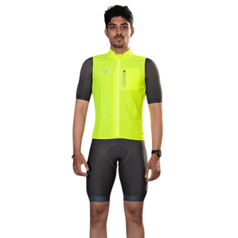 Apace Gilet Unisex Sleeveless Cycling Jacket (Neon)