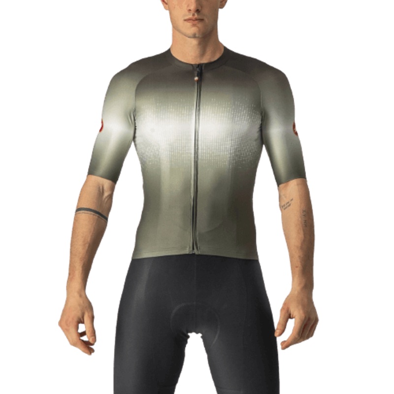 Castelli Aero Race 6.0 Mens Cycling Jersey (Military Green/Light Black)