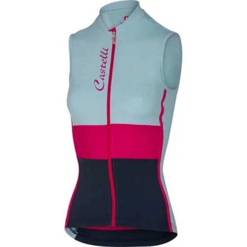 Castelli Protagonista Women’s Cycling Jersey  (Pale Blue/Raspberry/Navy)