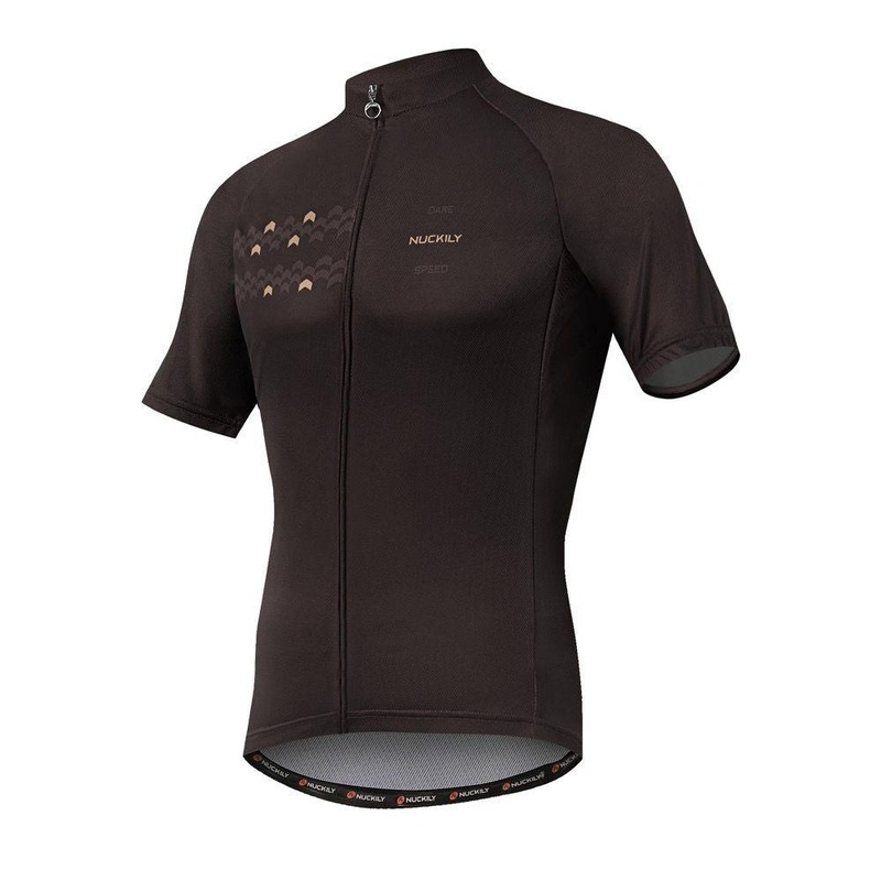 Nuckily MA032 Men’s Cycling Jersey (Dark Brown)