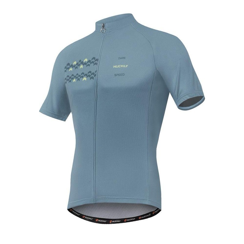 Nuckily MA032 Men’s Cycling Jersey (Gray Blue)