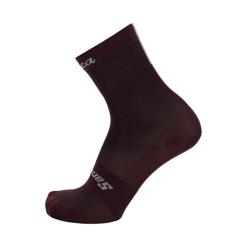 Santini Eroica Quiete Unisex Cycling Socks (Bordeaux)