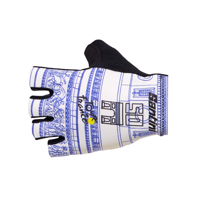 Santini TDF Arrivee Arc De Triomphe Unisex Cycling Gloves (Print)