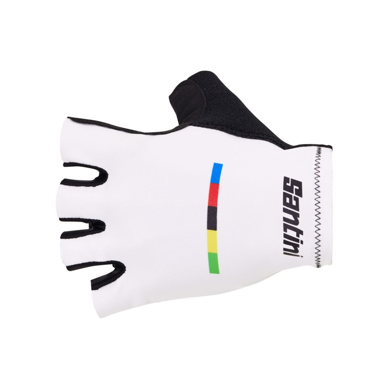 Santini UCI World Champion Unisex Cycling Gloves (Black)