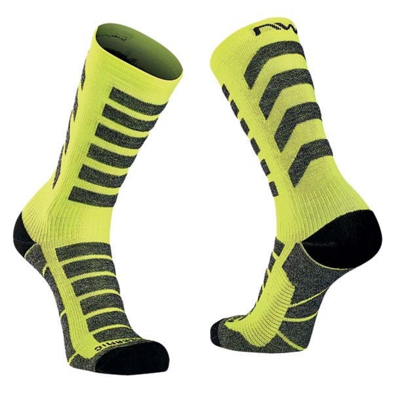 Northwave Husky Ceramic High Men’s Cycling Socks (Yellow Fluo)