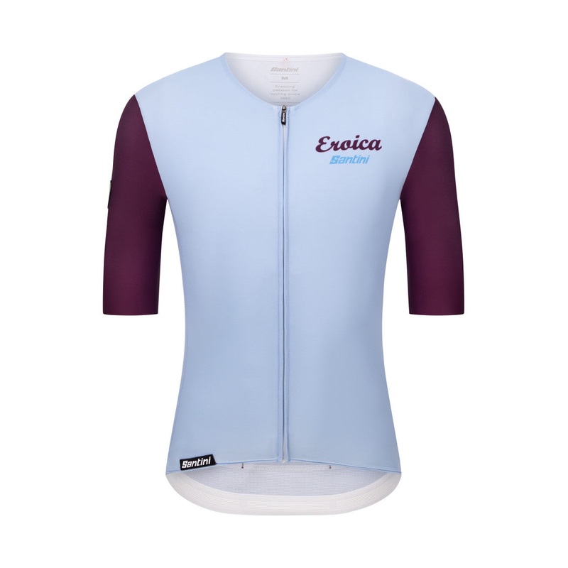Santini Eroica Borgo Unisex Cycling Jersey (Blue)
