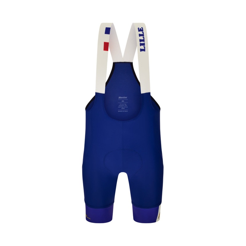 Santini TDF Grand Depart Lille Men’s Cycling Bibshorts (Blue)
