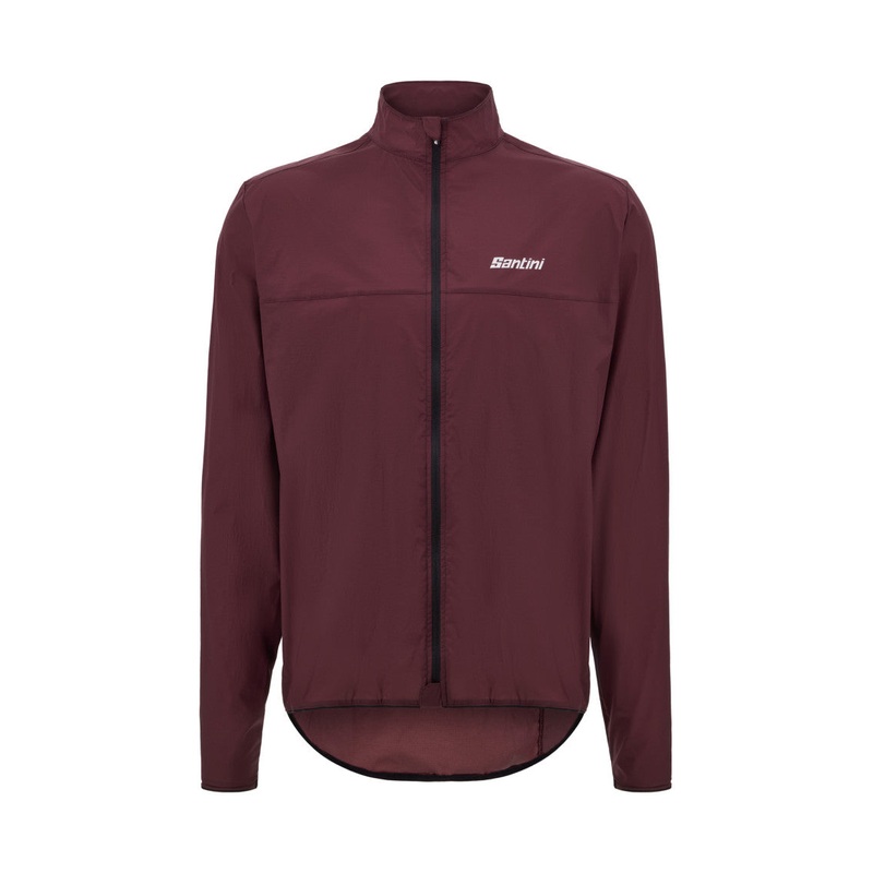 Santini Ventus Wind Men’s Cycling Jacket (Burgundy)