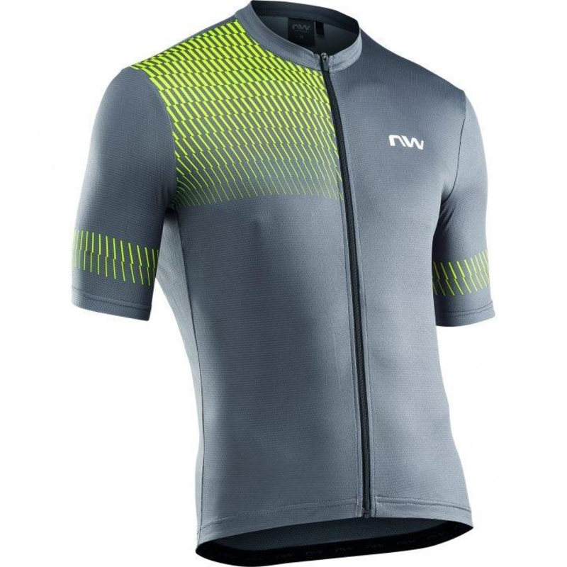 Northwave Origin Mens Cycling Jersey (Dark Grey/Yellow Fluo)