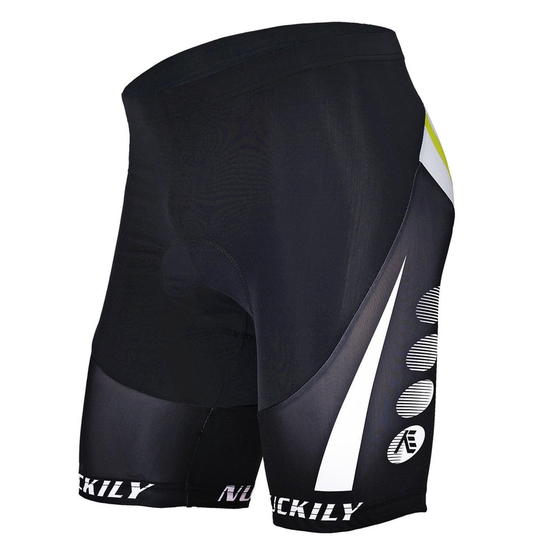 Nuckily MB007 Mens Cycling Shorts (Black/Green)