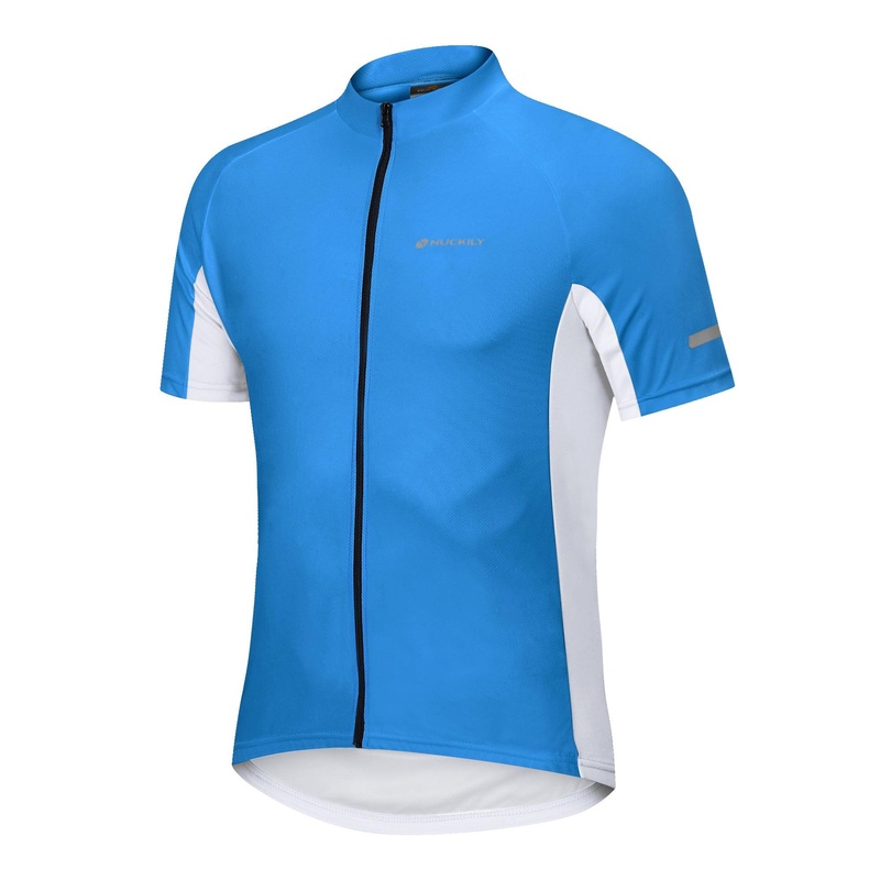 Nuckily MG043 Mens Cycling Jersey (Blue)