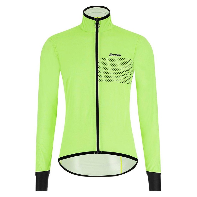 Santini Gaurd Nimbus Rain Jacket (Fluo Green)