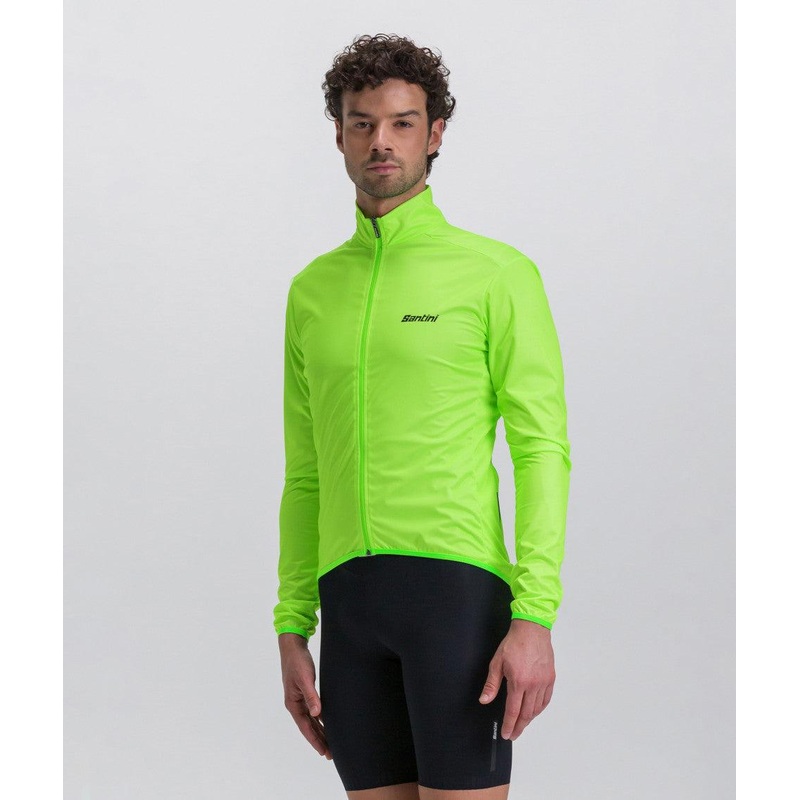 Santini Nebula Wind Jacket (Fluoroscent Green)