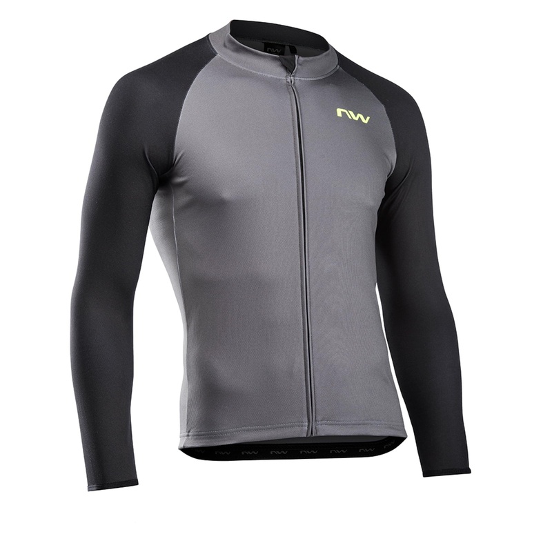 Northwave Blade 4 Long Sleeve Men’s Cycling Jersey (Grey/Yellow Fluoroscent)
