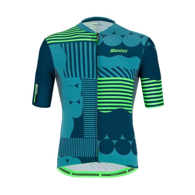 Santini Delta Optic Jersey|XXL|M|L|XL|Fluo Green|Red