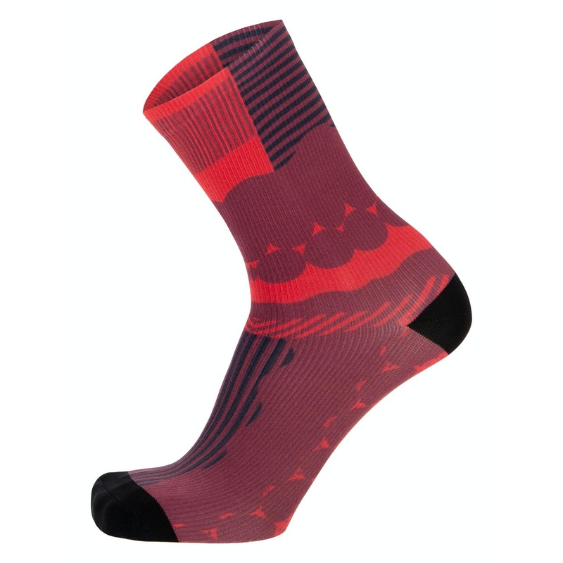 Santini Optic Unisex Cycling Socks (Red)