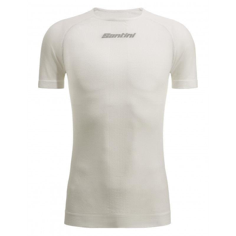 Santini Rete Short Sleeve Mens Cycling Baselayer (White)