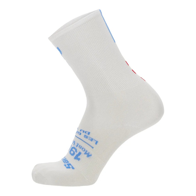 Santini Tour De France Maillot Jaune – M Ventoux Unisex Cycling Socks (White)