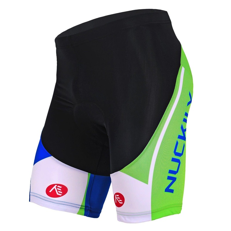 Nuckily Mycycology Mens Cycling Shorts (White/Blue/Green)
