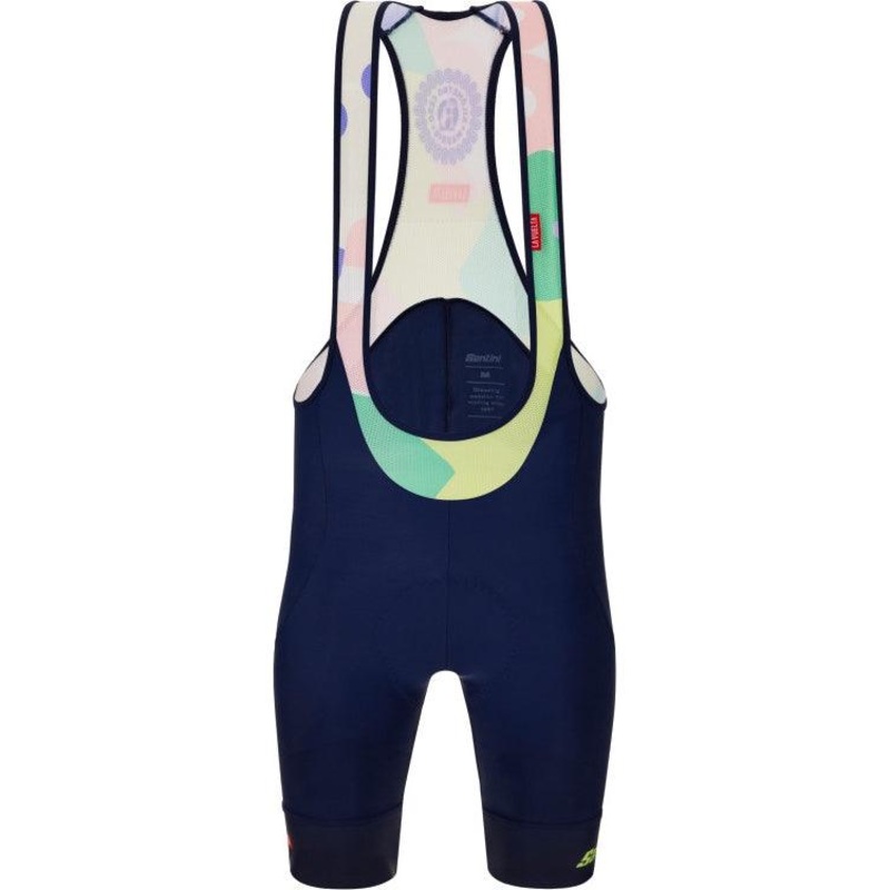 Santini La Vuelta KM Cero Men’s Cycling Bibshorts (Navy Blue)