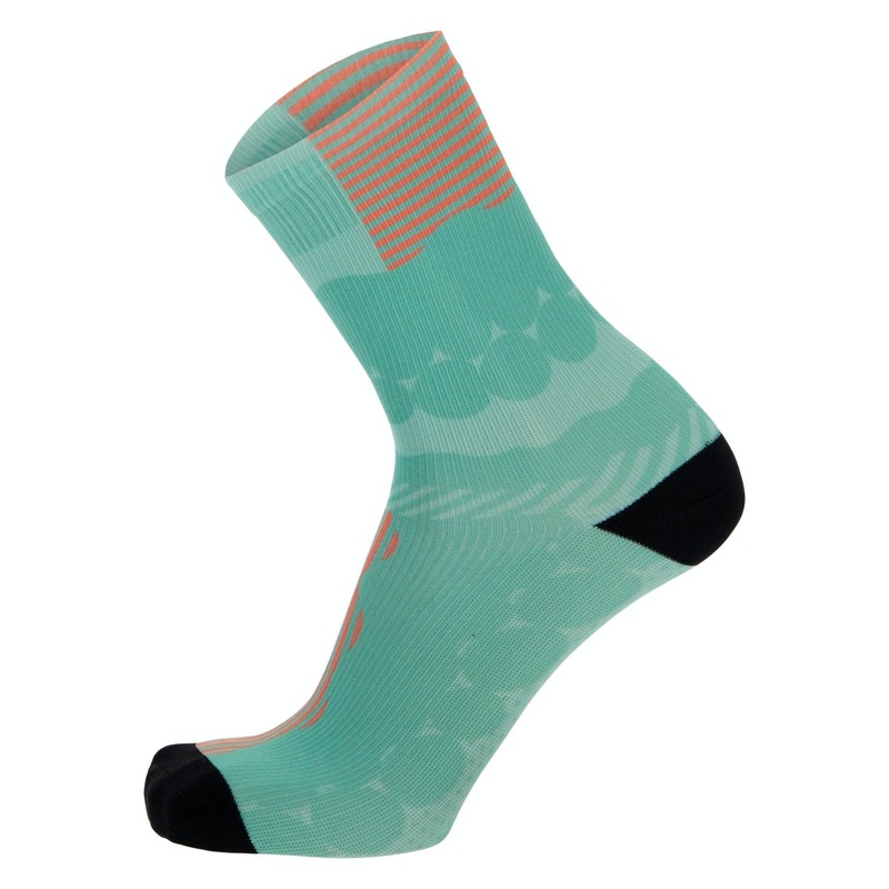 Santini Optic Unisex Cycling Socks (Aqua)