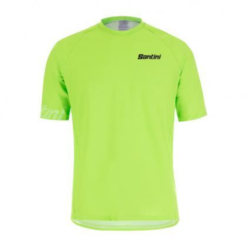 Santini Sasso MTB Mens Cycling Jersey (Fluo Green)