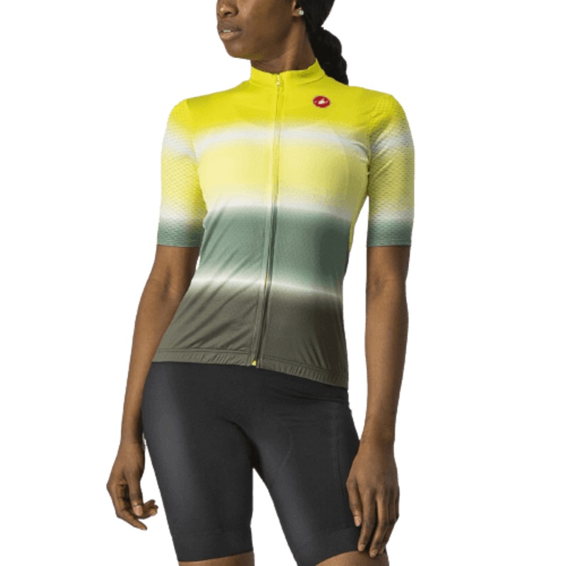 Castelli Dolce Women’s Cycling Jersey (Sulphur/Military Green)