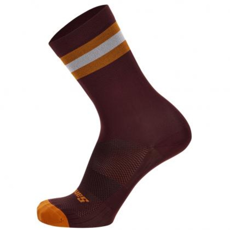 Santini Bengal Unisex Cycling Socks (Burgundy)