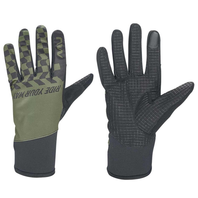 Northwave Winter Active Men’s Cycling Gloves (Green/Black)
