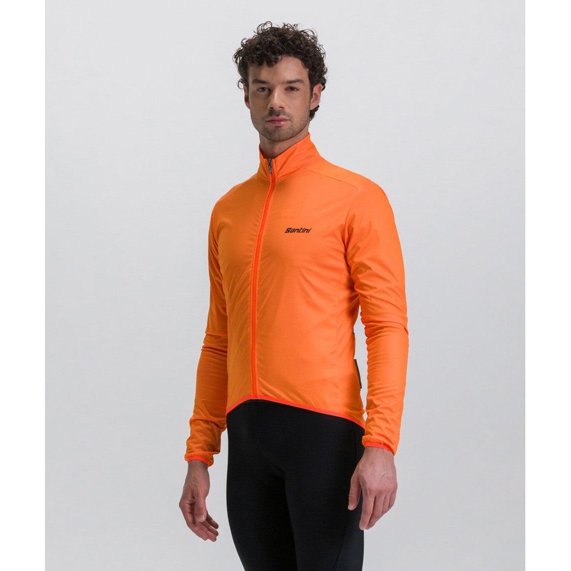 Santini Nebula Wind Jacket (Fluoroscent Orange)