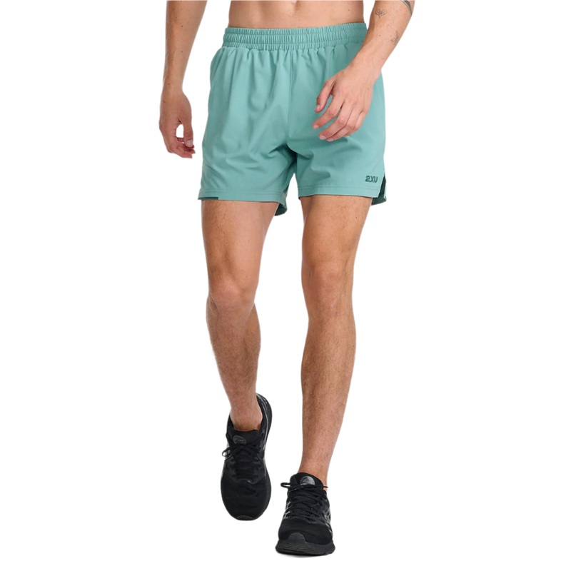 2XU MR6904B Aero 7 Inch Men’s Running Shorts (Raft/Pine Reflective)