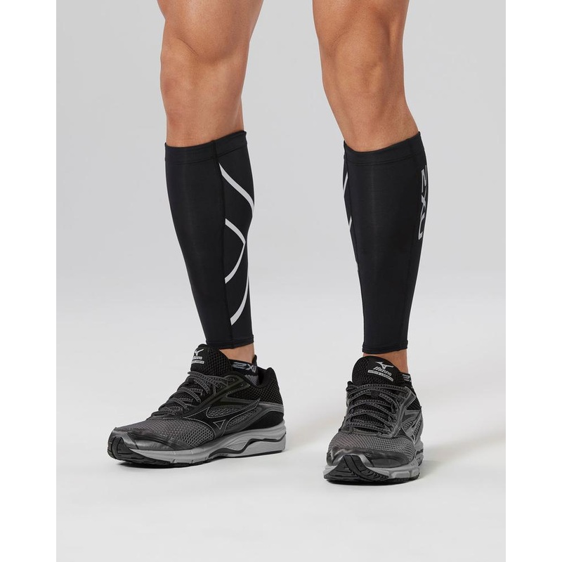 2XU UA1987B Compression Calf Guard (Black/Black)