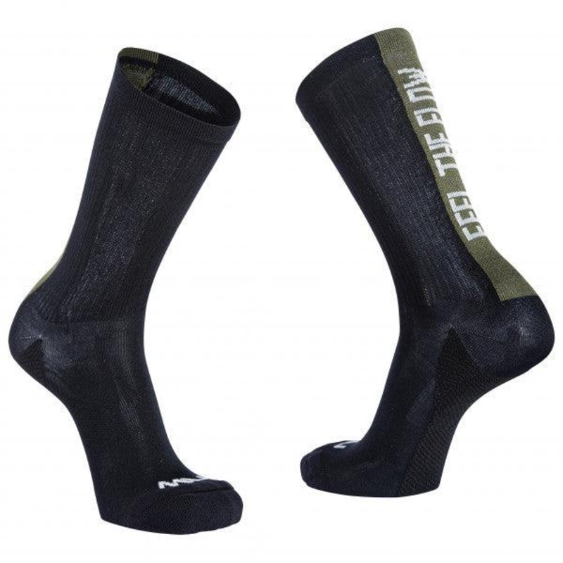 Northwave Feel the Flow Men’s Cycling Socks (Black/Forest Green)