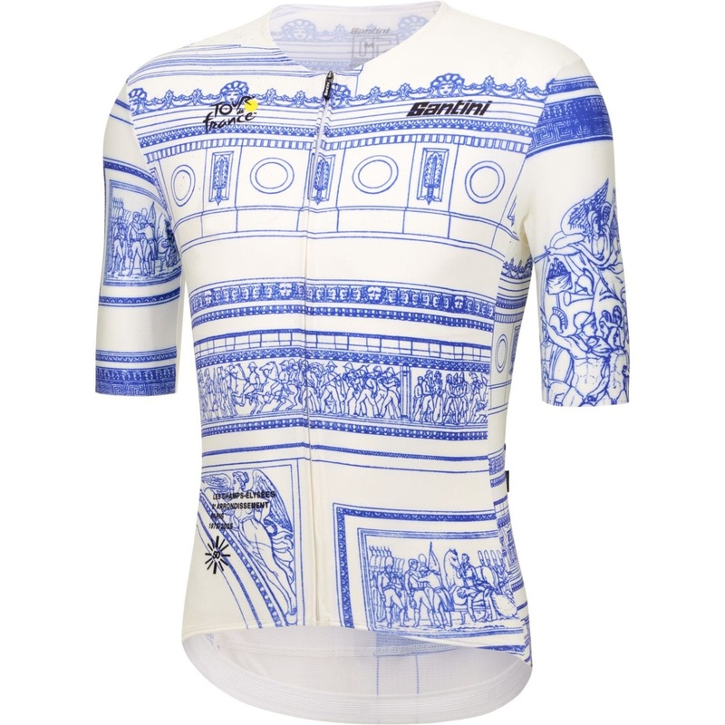 Santini Tdf Arriv’ee Arc De Triomphe Unisex Cycling Jersey (Print)