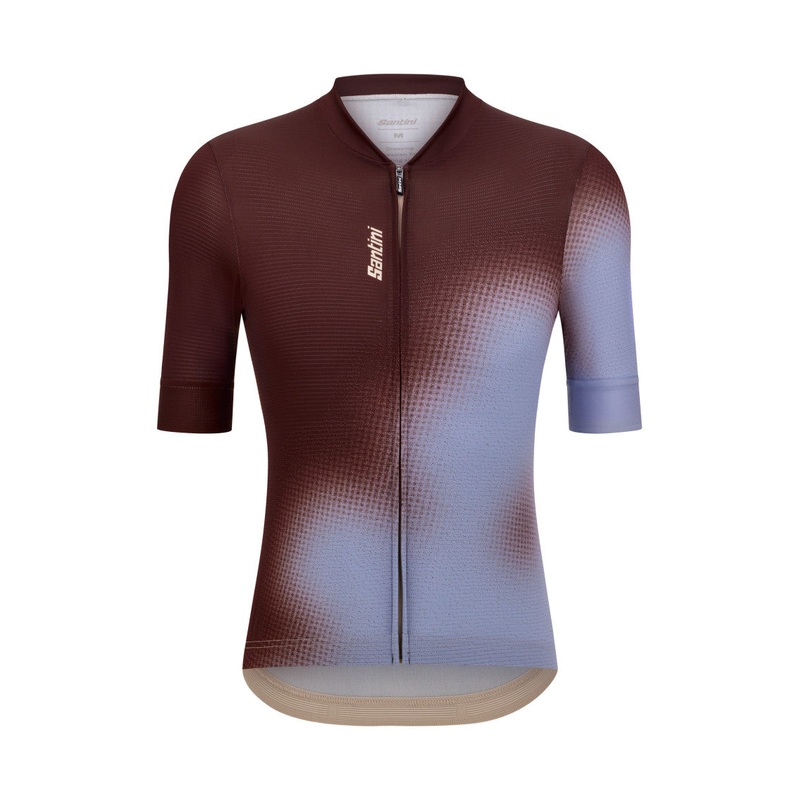 Santini Spot Unisex Cycling Jersey (Brown/Blue)