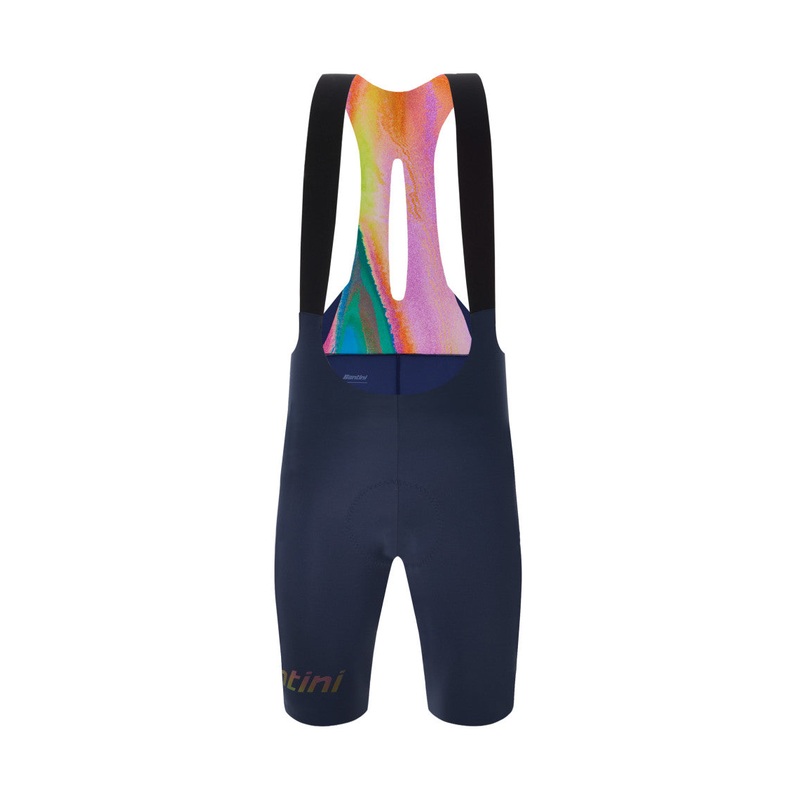 Santini Unico Edge Men’s Cycling Bibshorts (Navy Blue)