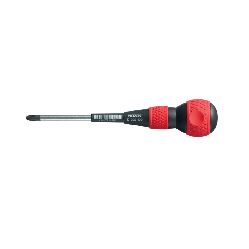 Hozan D-332-100 Electrician Phillips Screwdriver (Red)