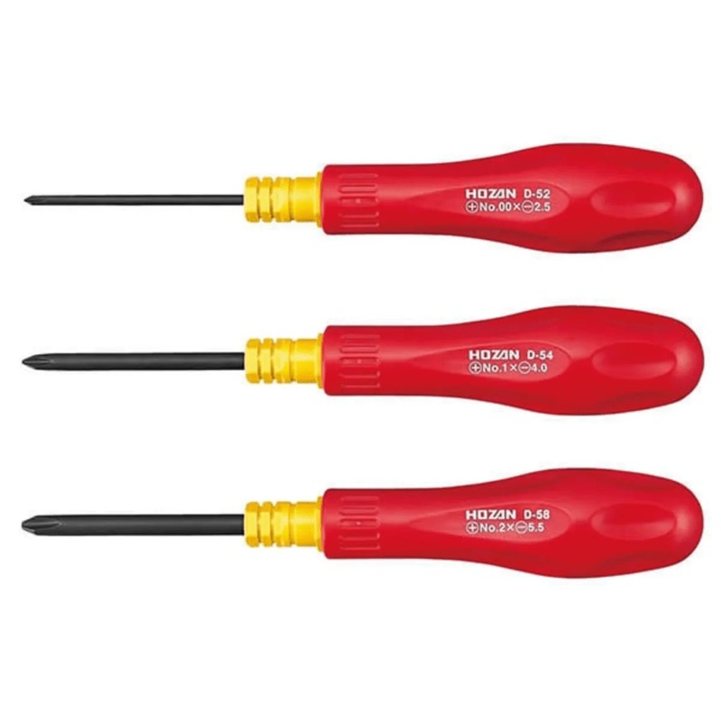 Hozan D-44 Reversible Screwdriver Set (Red)