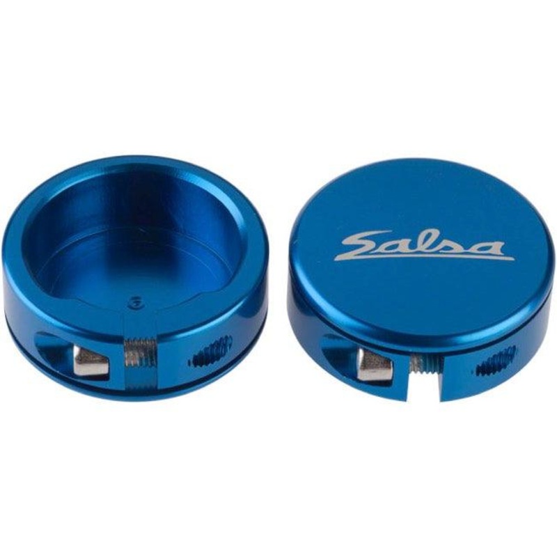 Salsa Closed End Lock On Collars (Blue)