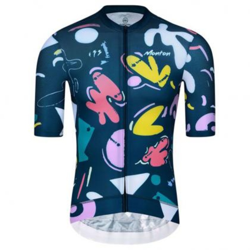 Monton Lifestyle Paint Shape Men’s Cycling Jersey (Blue)