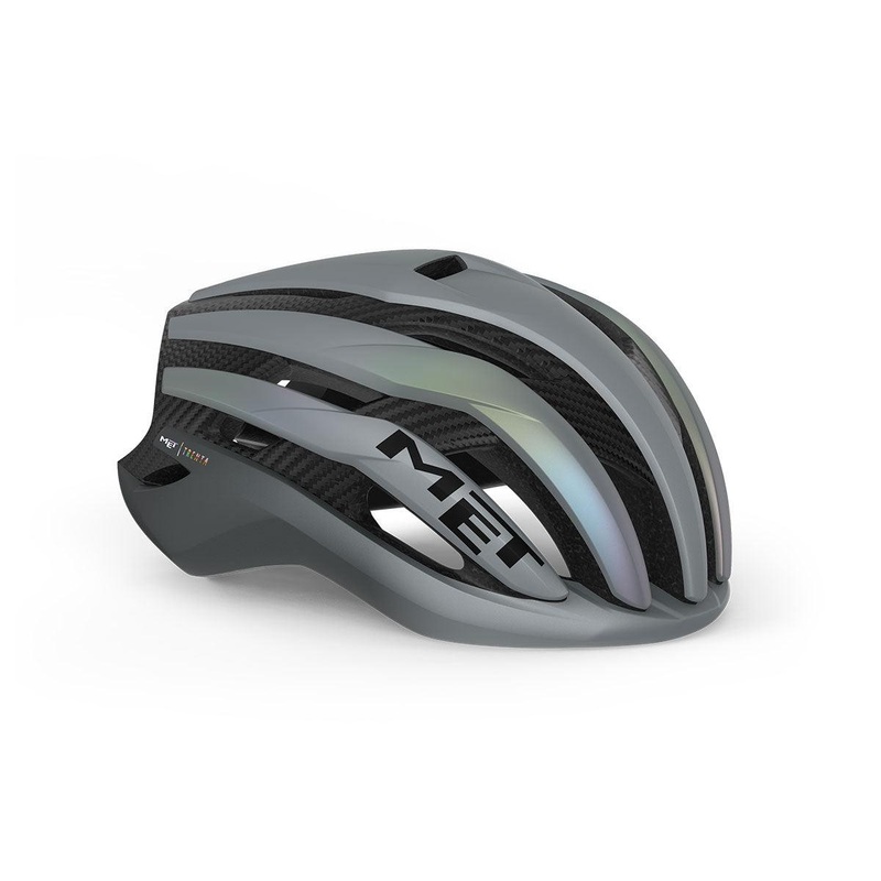 MET Trenta 3k Carbon MIPS Road Cycling Helmet (Gray Iridescent)