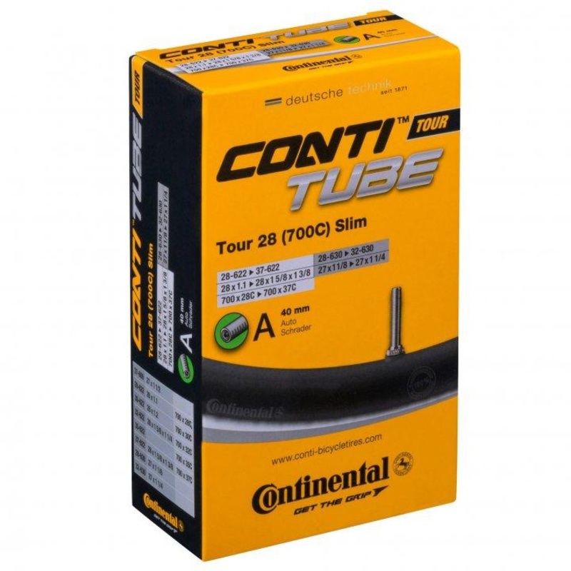 Continental Tour Slim 28 700×28-37c 40mm Schrader Road Tube (Black)