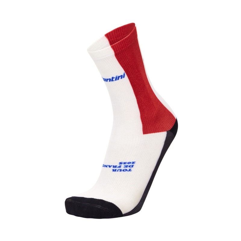 Santini Tour De France Grand Depart Lille Unisex Cycling Socks (White)