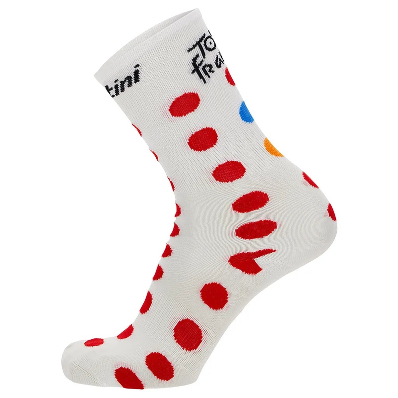Santini Tour De France Kom Unisex Cycling Socks (Polka Dots)