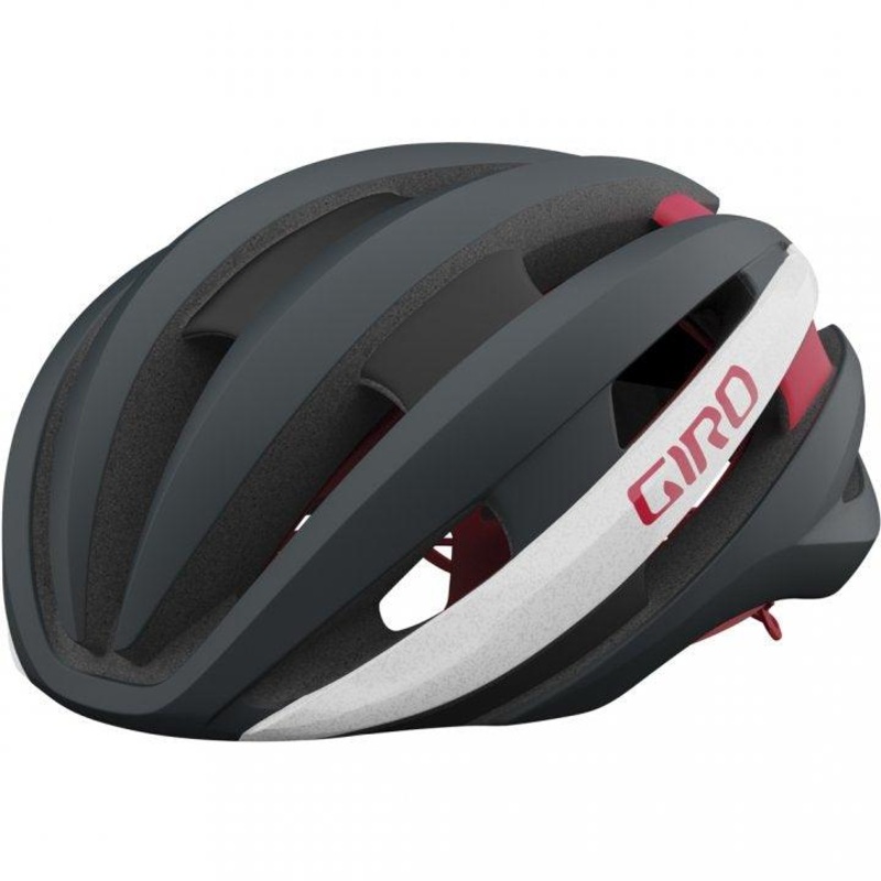 Giro Synthe MIPS II Road Cycling Helmet (Matte Portaro Grey/White/Red)