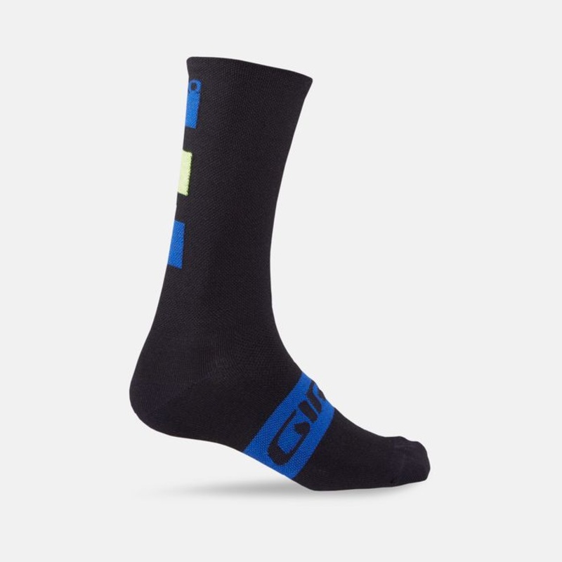 GIRO SEASONAL MERINO WOOL SOCK BLUE/BLACK – MEDIUM
