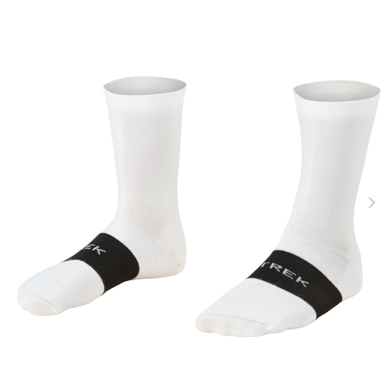 TREK RACE CREW CYCLING SOCK WHITE