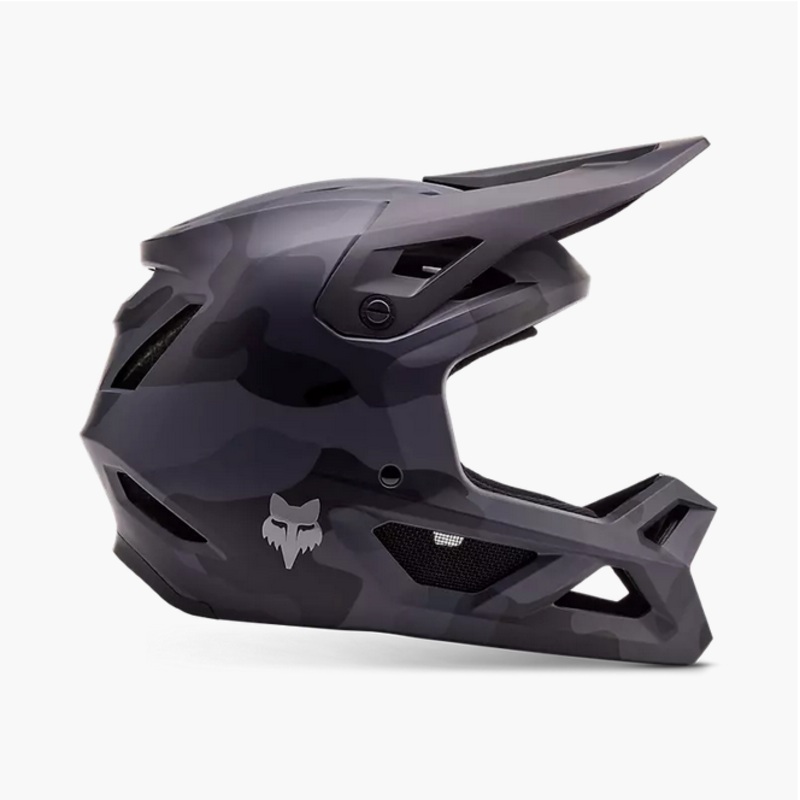 FOX 2025 YOUTH RAMPAGE CAMO HELMET BLACK CAMO – SMALL