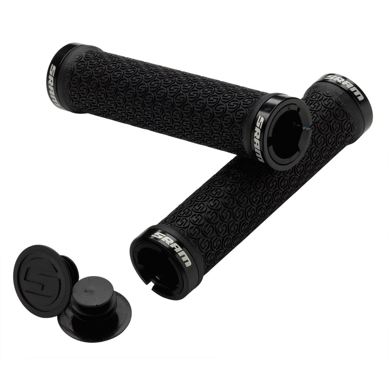 SRAM MTB LOCK-ON GRIPS – BLACK/BLACK LOCK RINGS