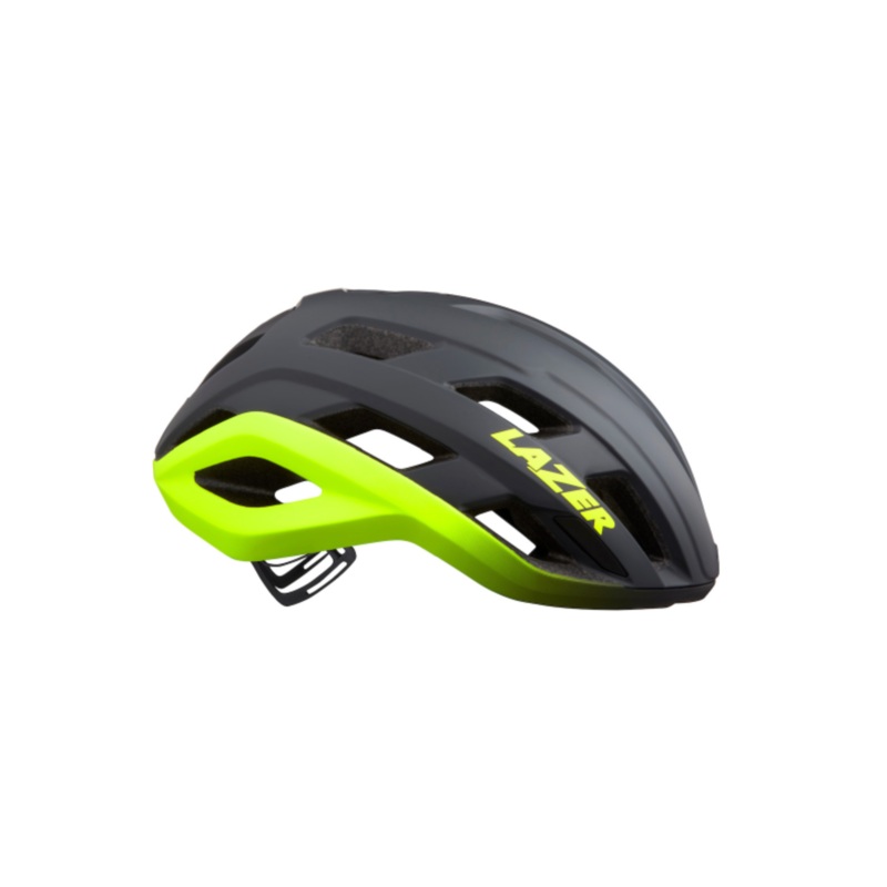 LAZER STRADA KINETICORE HELMET MATTE DARK GREY/FLASH YELLOW